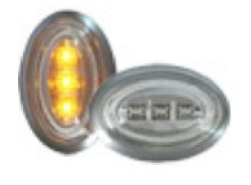 Phares - Feux - Repetiteur Lateral - Clignotants - Centrale Clignotante -  Bloc Feu Arriere - Optique De Phare - Eclairage De Pl 2 Repetiteurs lateraux LEDs adaptables Mini R555657 - Transparent - AuCo