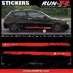 2 stickers compatible avec ALFA ROMEO 140 cm - ROUGE lettres BLANCHES - Run-R