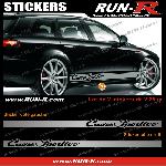 2 stickers compatible avec Alfa Romeo CUORE SPORTIVO 225 cm - ARGENT - Run-R