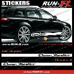 Adhesifs Alfa Romeo 2 stickers compatible avec Alfa Romeo CUORE SPORTIVO 225 cm - BLANC - Run-R