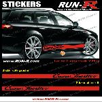 2 stickers compatible avec Alfa Romeo CUORE SPORTIVO 225 cm - ROUGE - Run-R