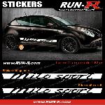 2 stickers compatible avec Alfa Romeo Mito Sport 162 cm - BLANC - Run-R