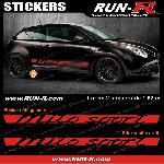 2 stickers compatible avec Alfa Romeo Mito Sport 162 cm - ROUGE - Run-R