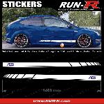 2 stickers compatible avec FORD 140 cm - BLANC lettres MARINES - Run-R