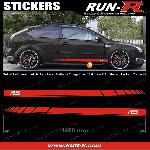 Adhesifs Ford 2 stickers compatible avec FORD 140 cm - ROUGE lettres BLANCHES - Run-R