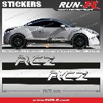 2 stickers compatible avec PEUGEOT RCZ 200 cm - NOIR - Run-R