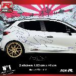 2 stickers geant RS compatible avec Renault Clio Marine - Run-R