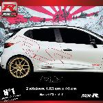2 stickers geant RS compatible avec Renault Clio Rouge - Run-R