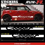 2 stickers MINI COOPER 197 cm - BLANC - Run-R
