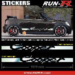 2 stickers MINI COOPER 197 cm - CHROME - Run-R