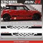2 stickers MINI COOPER 197 cm - NOIR - Run-R