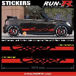 2 stickers MINI COOPER 197 cm - ROUGE - Run-R