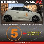 2 stickers NUMERO DE COURSE 28 cm - ORANGE - TOUT VEHICULE - Run-R