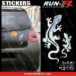 2 stickers SALAMANDRE 17 cm - CHROME - Run-R