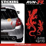 2 stickers SALAMANDRE 17 cm - ROUGE - Run-R
