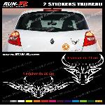 2 stickers TAUREAU TRIBAL 20 cm - DIVERS COLORIS - Run-R