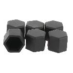 Caches Boulons 20 Cache ecrous de roue NC20B17 en silicone Noir 17mm