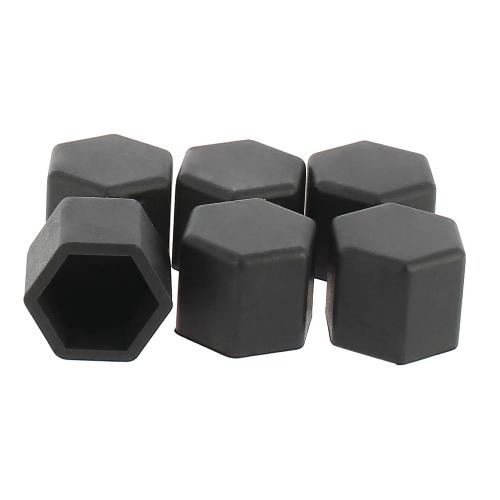 Caches Boulons 20 Cache ecrous de roue NC20B17 en silicone Noir 17mm