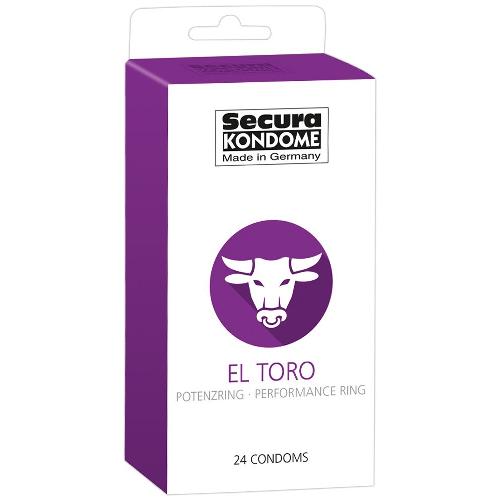 24 Preservatifs Retardant El Toro Transparent - 52mm
