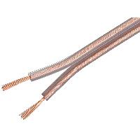 25m de Cable de haut parleurs- 2x0.75mm2 OFC transparent