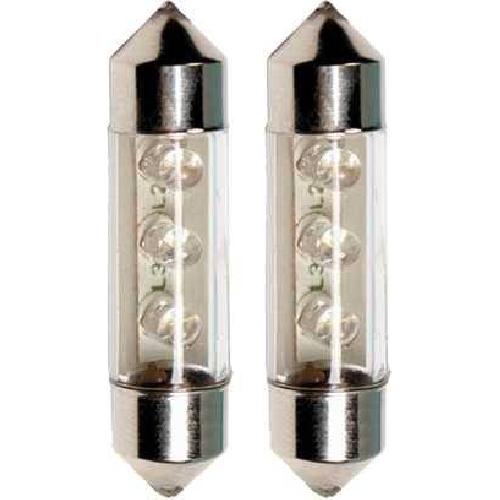 Ampoules Wedgebase - Veilleuses 2x Ampoules navette 3 led blanche 12V 8.5-8 x5