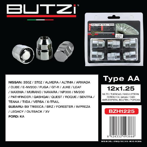 4 Ecrous Antivol 14x125 L27 + 2 Clefs Avec Numero De Series - archives