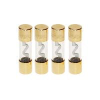 4 Fusibles AGU en verre dore 10A