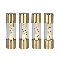 4 Fusibles en verre dore 60A 38mm