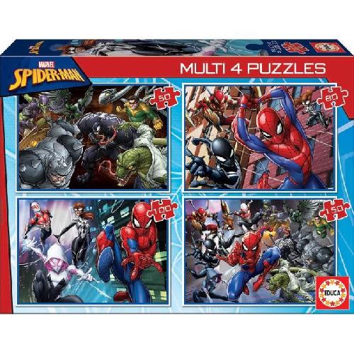 Puzzle 4 puzzles progressifs - EDUCA - Multi 4 In 1 Ultimate Spider-Man