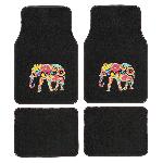 Tapis De Sol 4 Tapis moquette Indian Elephant - Noir Tissu