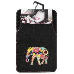 Tapis De Sol 4 Tapis moquette Indian Elephant - Noir Tissu