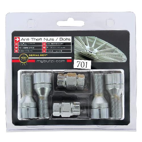 Antivol 14x125 4 Vis Antivol 14x125 L27 + 2 Clefs Avec Numero De Series - Butzi