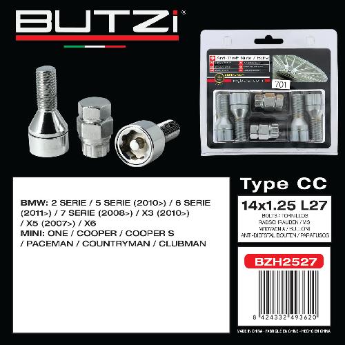 Antivol 14x125 4 Vis Antivol 14x125 L27 + 2 Clefs Avec Numero De Series - Butzi