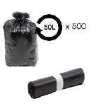 500 Sacs poubelle noir 50L 14 microns