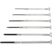 6 Tournevis de precision plats + cruciformes