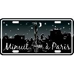 Objet De Decoration Murale 6x Plaques postales Minuit a Paris 9x18cm