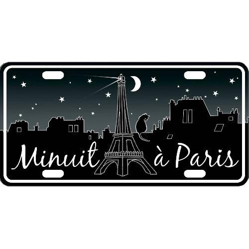 Objet De Decoration Murale 6x Plaques postales Minuit a Paris 9x18cm