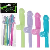 8 Pailles Penis Phosphorescentes