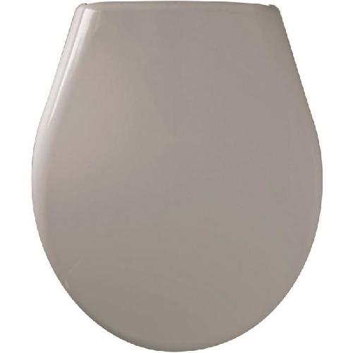 Abattant Wc - Rehausseur Abattant Marina Taupe - Polypropylene - Gelco - Déclipsable - Entraxe de fixation universelle