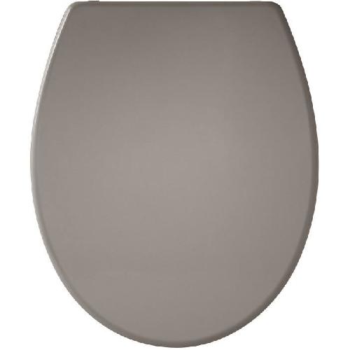 Abattant Wc - Rehausseur Abattant Presto Taupe - Thermodur - Fixation par le dessus - Antibactérien