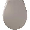 Abattant Wc - Rehausseur Abattant Marina Taupe - Polypropylene - Gelco - Déclipsable - Entraxe de fixation universelle