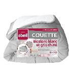 Couette ABEIL Couette tempérée BICOLORE 220x240cm - Blanc & Gris chiné