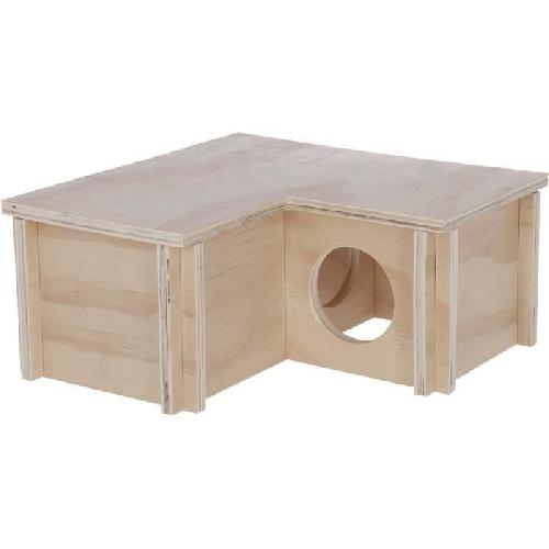 Accessoire De Cage - Abri Petit Animal Abri pour petits rongeurs - Kerbl - Modele 3 chambres - Beige - Toit amovible - Montage simple - KERBL