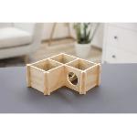 Accessoire De Cage - Abri Petit Animal Abri pour petits rongeurs - Kerbl - Modele 3 chambres - Beige - Toit amovible - Montage simple - KERBL