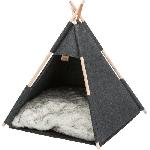 Corbeille - Panier - Coussin - Hamac Abri Tipi TRIXIE - Feutre -  55 × 65 × 55 cm - Anthracite