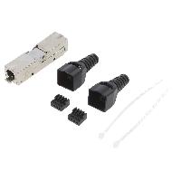 Accessoire Coffret De Communication - Connecteur Rj45 - Panneau De Brassage Connecteur de cable Cat 6A a assemblage sur site. type fin 22AWG-26AWG