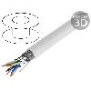 Accessoire Coffret De Communication - Connecteur Rj45 - Panneau De Brassage Cordon S-FTP Cat7 50m - Blanc