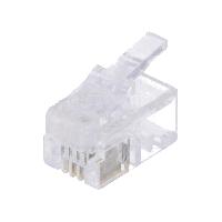 Accessoire Coffret De Communication - Connecteur Rj45 - Panneau De Brassage Fiche modulaire RJ10 male pour cable telephonique plat x10