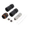 Accessoire Coffret De Communication - Connecteur Rj45 - Panneau De Brassage Lien Cat 6.6a.7 PoE.PoE+.PoE++ 22AWG-26AWG IP68 - Noir