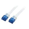 Accessoire Coffret De Communication - Connecteur Rj45 - Panneau De Brassage Patch cord- U-UTP- 5e- corde- CCA- PVC- blanc- 1m- 30AWG